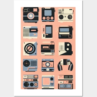 80s music gadgets collage Posters and Art